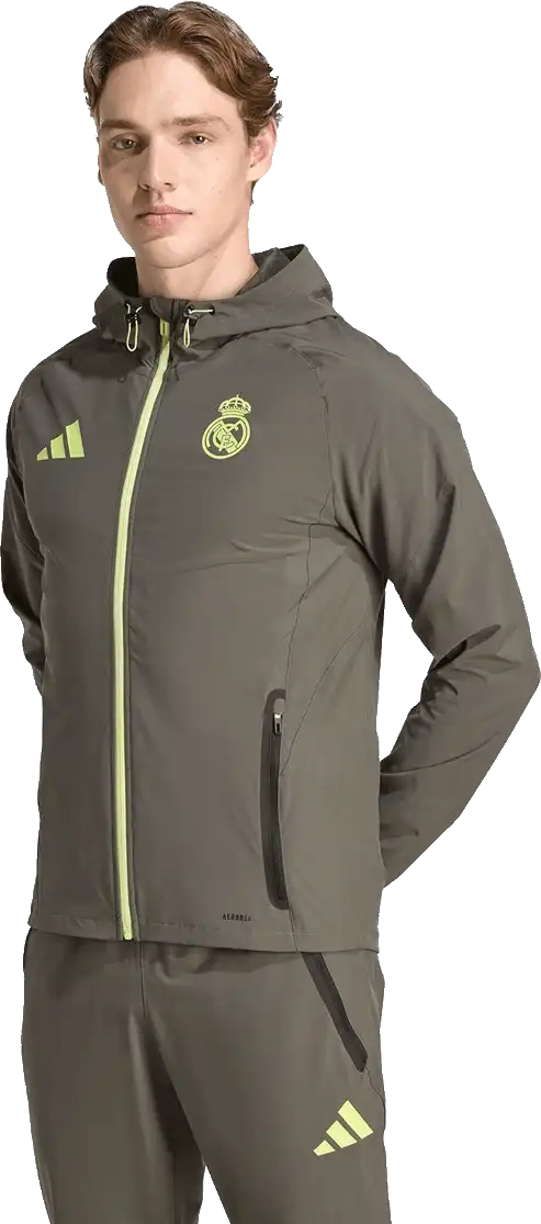 Pánská bunda Adidas Real Madrid 25/26 Competition Vis Tech Travel zelená