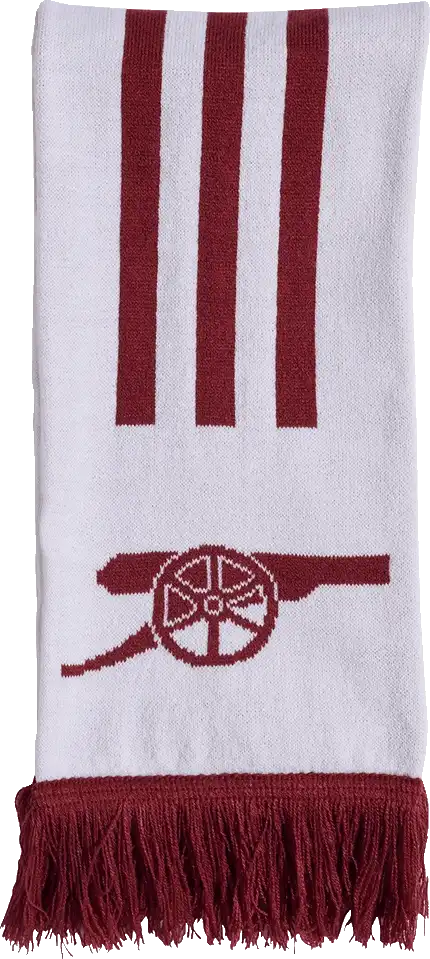 Unisex fotbalová šála Adidas Arsenal FC 25/26 bordo-bílá 134x16