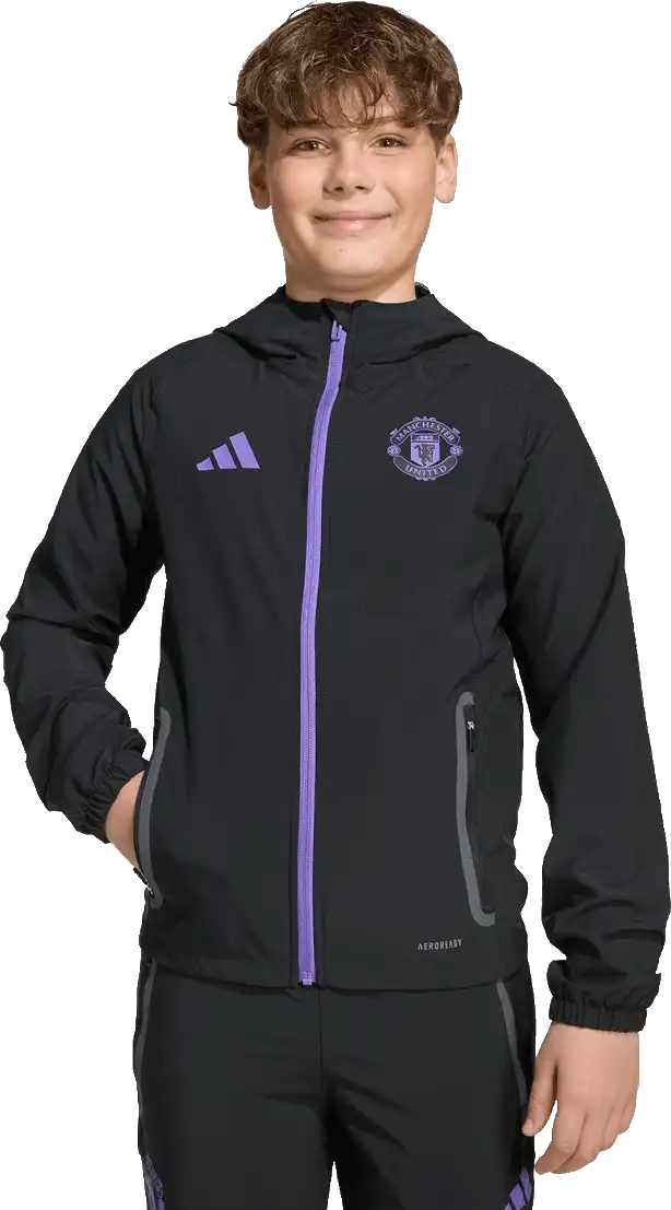 Dětská bunda Adidas Manchester United 25/26 Competition Vis Tech Travel černá