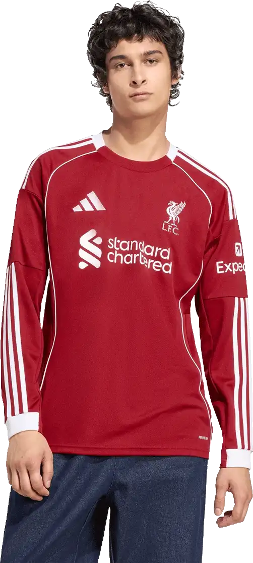 Pánský domácí dres dlouhý rukáv Adidas Liverpool FC 25/26 červený