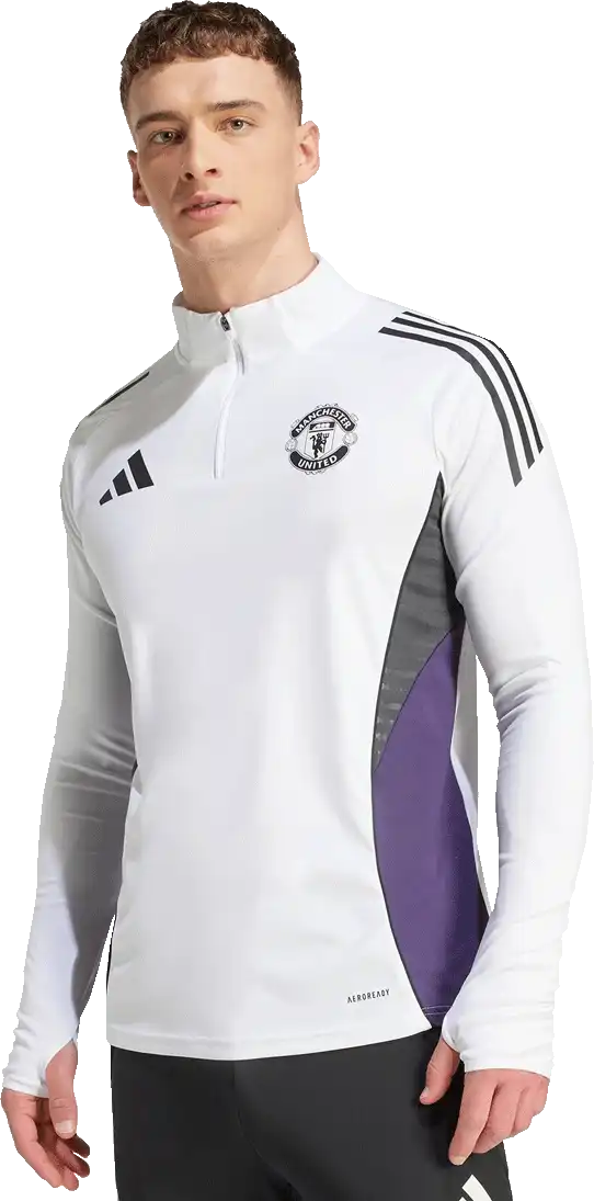 Pánský tréninkový top Adidas Manchester United 25/26 bílý