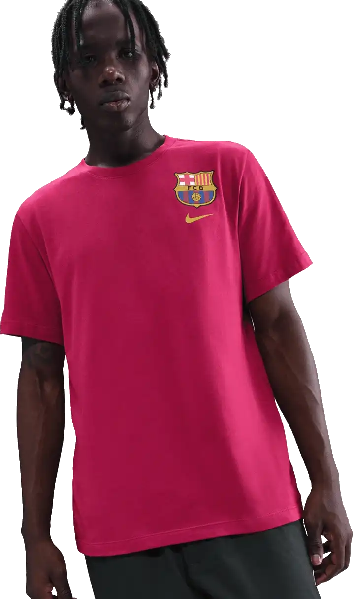 Pánské tričko Nike FC Barcelona 25/26 Crest tee červené