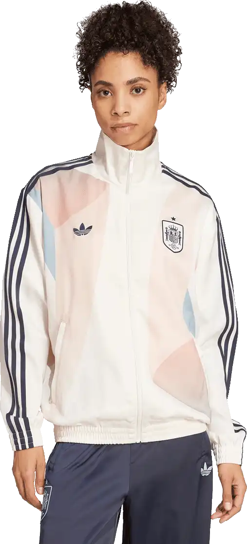 Dámská hladká sportovní bunda Adidas Španělsko 25-26 Track béžová