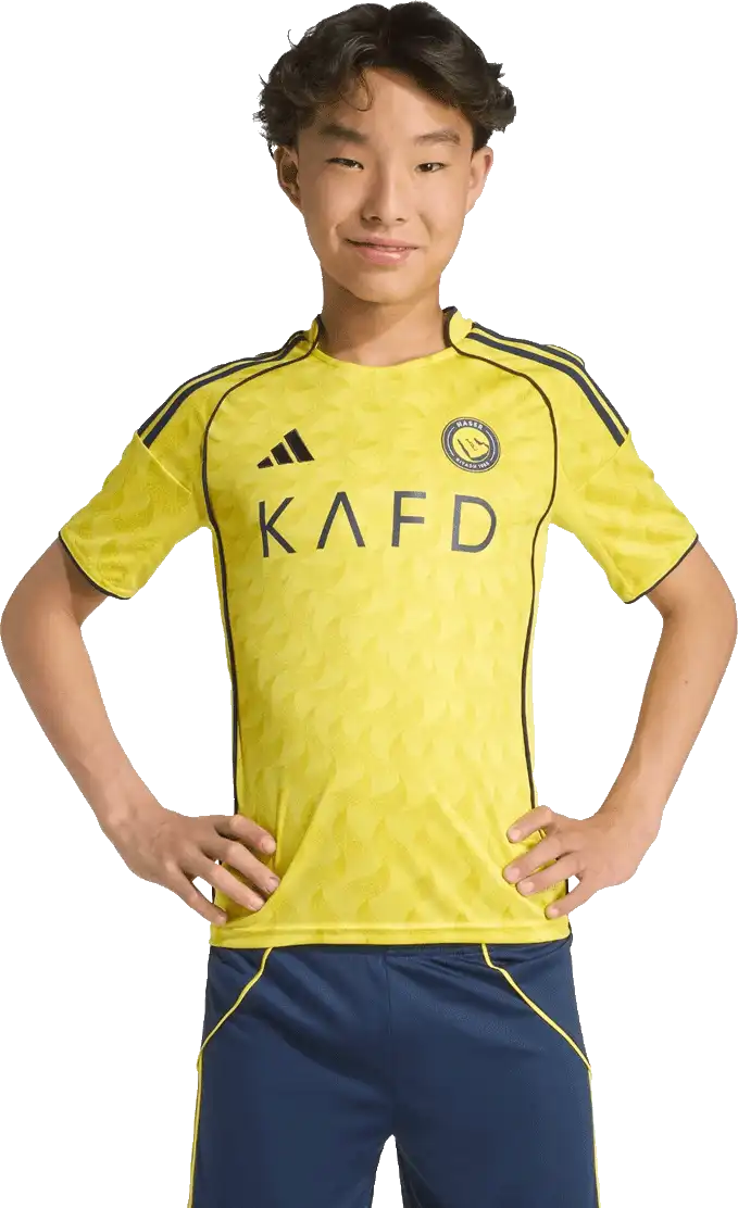 Dětský domácí fotbalový dres Adidas Al-Nassr 25/26 Ronaldo 7 žlutý