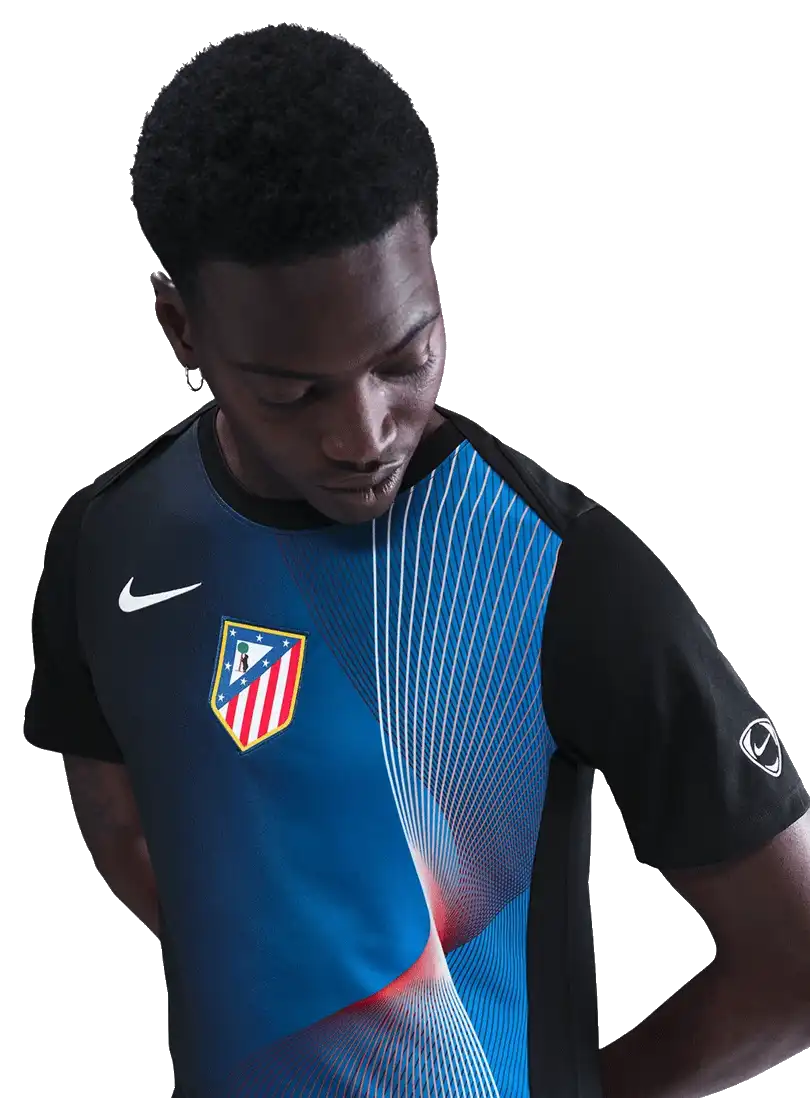 Pánský předzápasový dres Nike Atlético Madrid 25/26 Academy Pro modro-černý