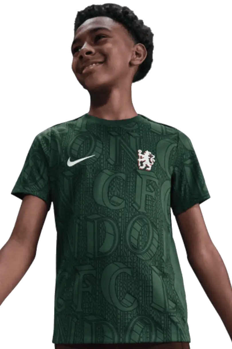 Dětský předzápasový dres Nike Chelsea FC 25/26 Academy Pro zelený