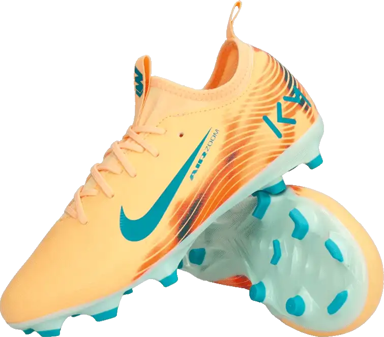 Dětské lisovky Nike Zoom Mercurial Vapor 16 Academy Kylian Mbappé FG/MG oranžové2