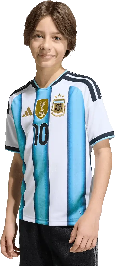 Dětský domácí dres Adidas Argentina 2026 bílo-modrý Messi 10