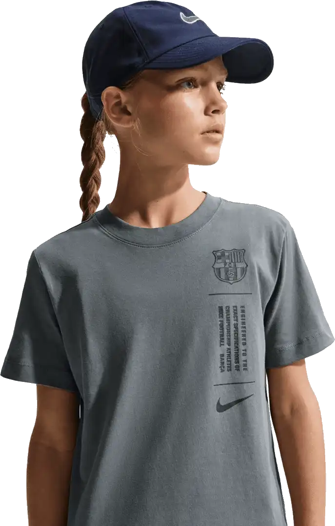 Dětské tričko Nike FC Barcelona 25/26 Tee šedé