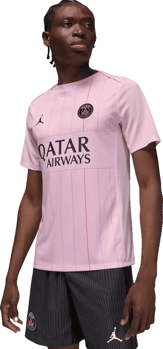 Pánský předzápasový dres Nike PSG x Jordan 25/26 Academy Pro růžový
