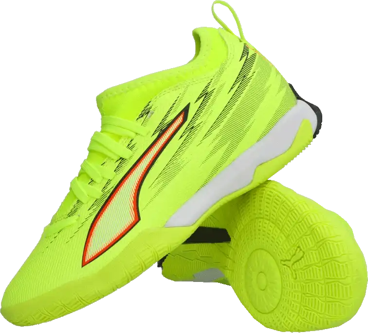 Dětské sálové kopačky Puma Ultra 6 Match+ Mid IT limetka