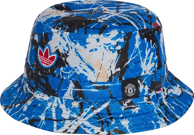 Unisex fotbalový klobouk Adidas Manchester United 25/26 Stone Roses modrý