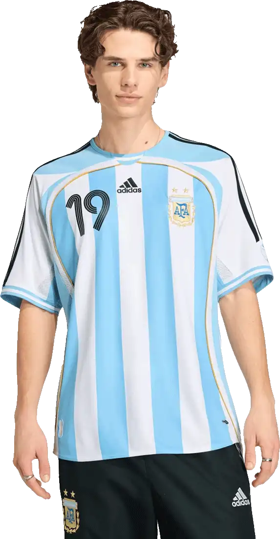 Pánský domácí fotbalový dres Adidas Argentina 2026 Messi bílo-modrý