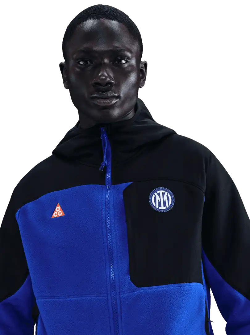 Pánská mikina s kapucí Nike Inter Milan x ACG 25/26 Wolf Tree Plus modrá