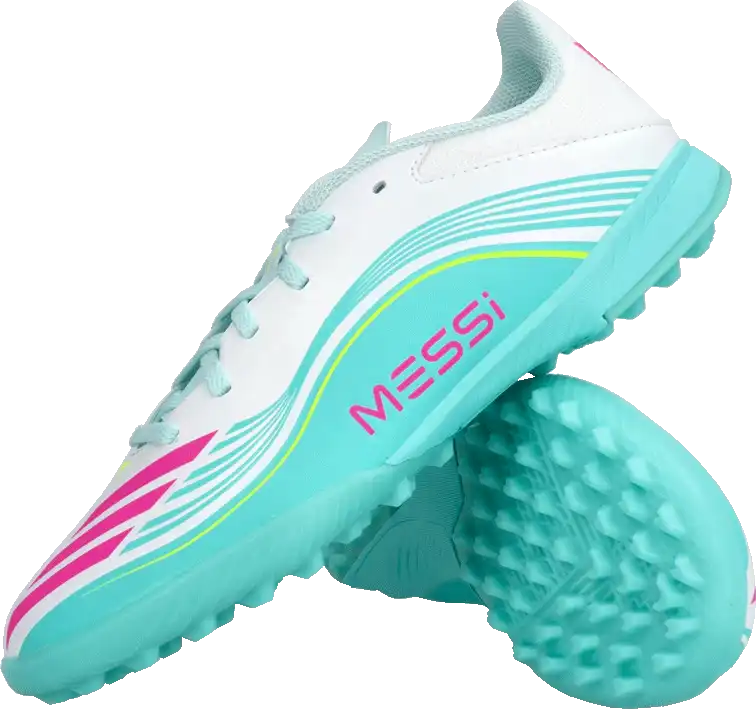 Dětské kopačky turfy Adidas F50 League Messi TF bílo-mátové