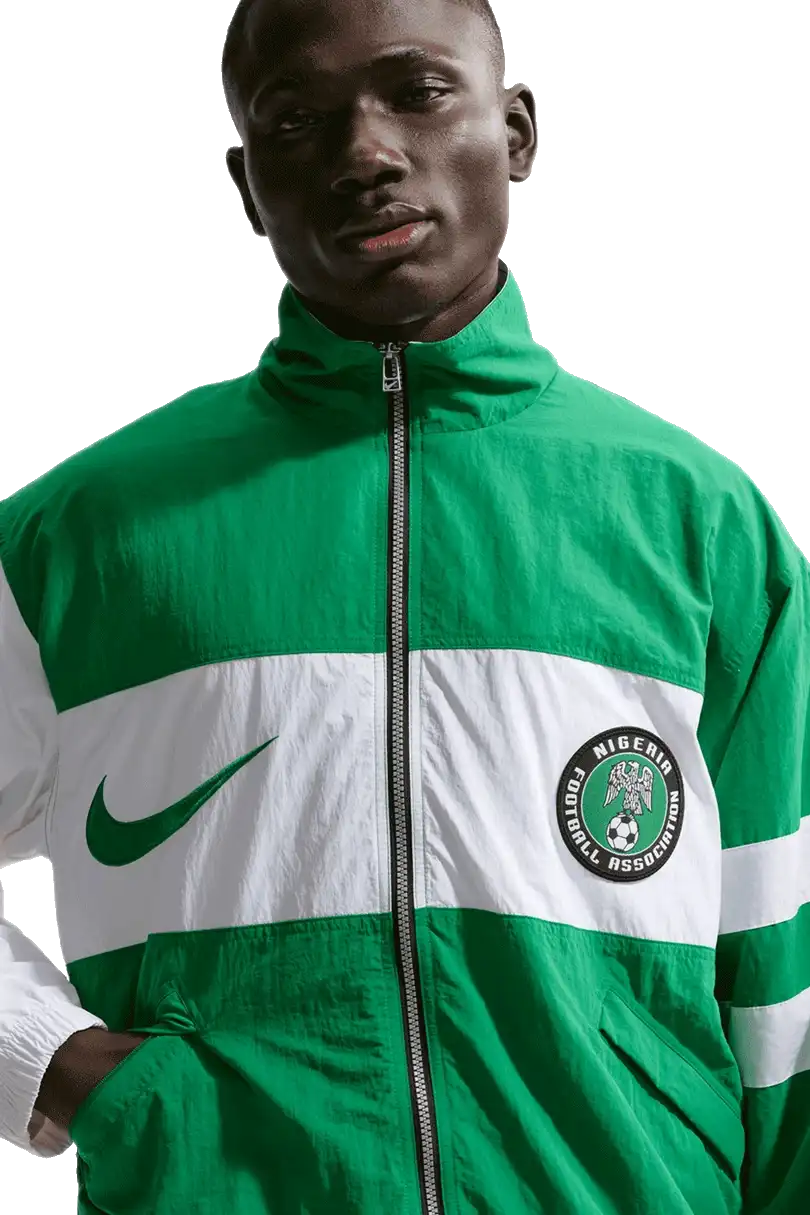Pánská sportovní retro fotbalová bunda Nike Nigérie 1996 zelená