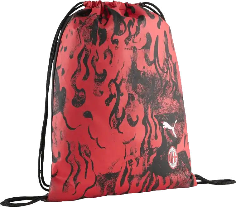 Unisex sportovní vak Puma AC Milan 25/26 Essentials 20 litrů červený