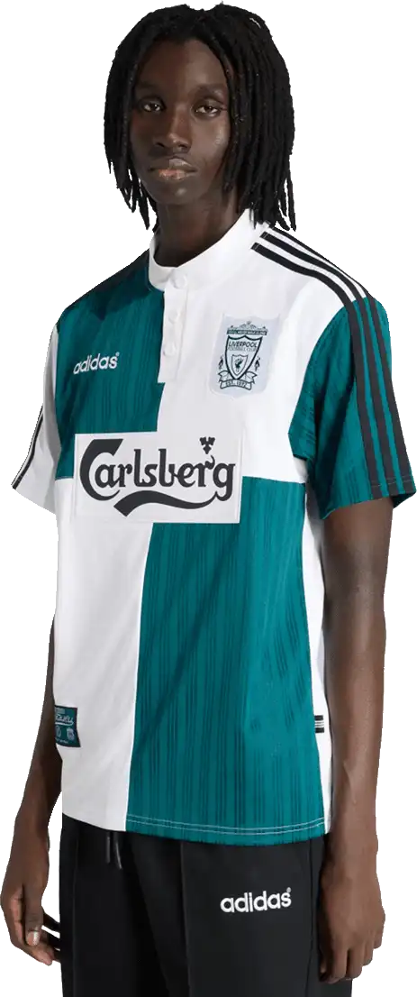 Pánský venkovní retro dres Adidas Liverpool FC 95/96 bílo-zelený