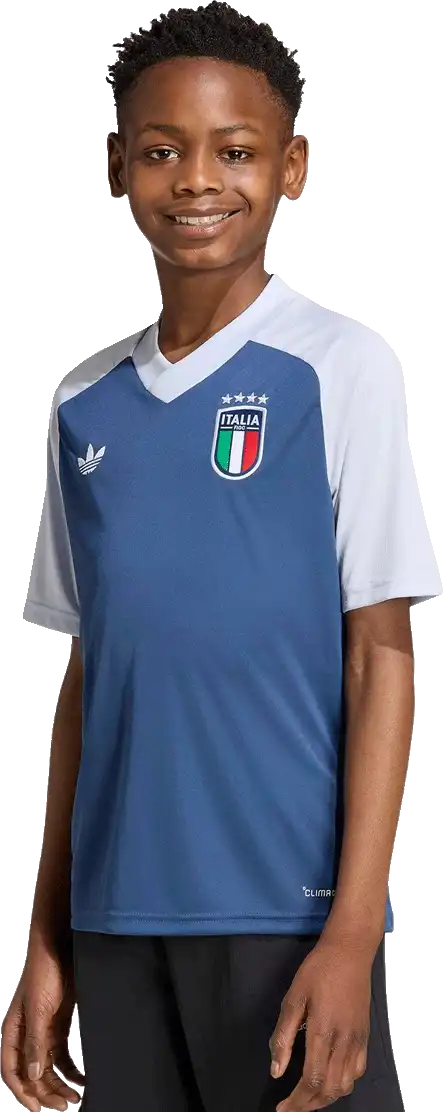 Dětský předzápasový venkovní dres Adidas Originals Itálie 2026 modrý