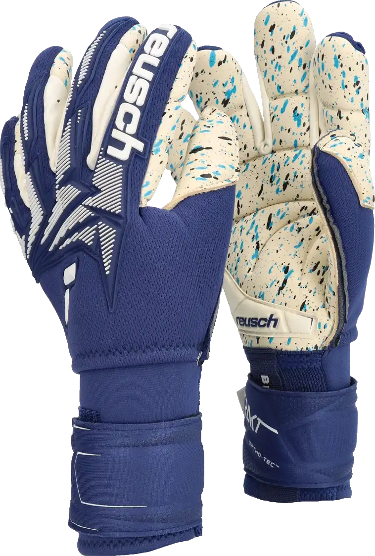 Pánské brankářské rukavice Reusch Attrakt Freegel Fusion Ortho-Tec modré