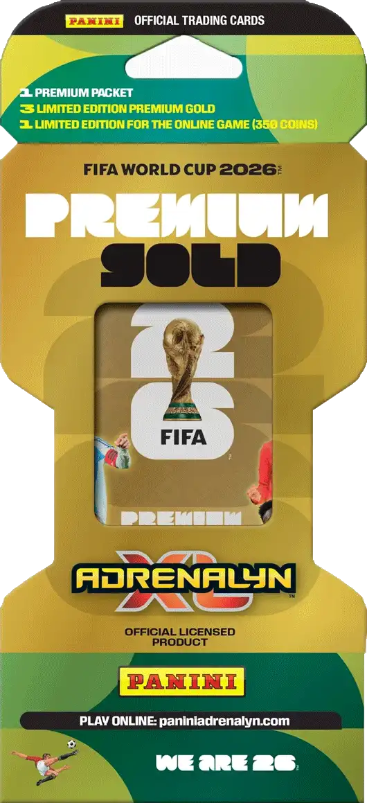 Balíček sběratelských karet Panini FIFA World Cup 2026 Adrenalyn XL Blister Gold