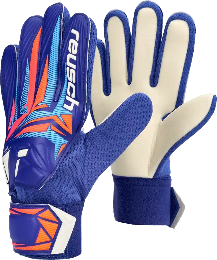 Dětské brankářské rukavice Reusch Attrakt Starter Solid modré3