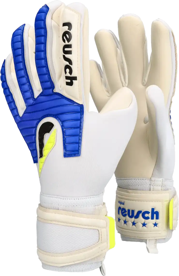 Pánské brankářské rukavice Reusch Legacy '86 Gold X bílo-modré