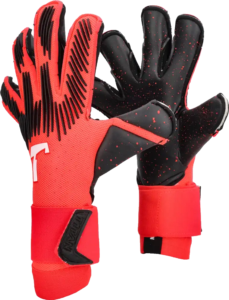 Pánské brankářské rukavice T1TAN Rebel 2.0 Solar Red červené