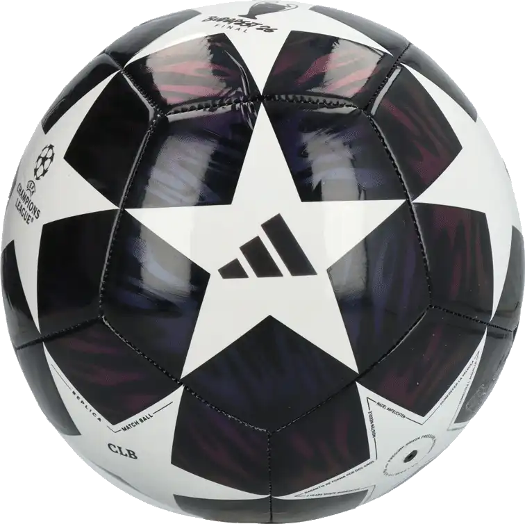 Fotbalový míč Adidas UCL Club 25/26 Final velikost 5 bílo-černý