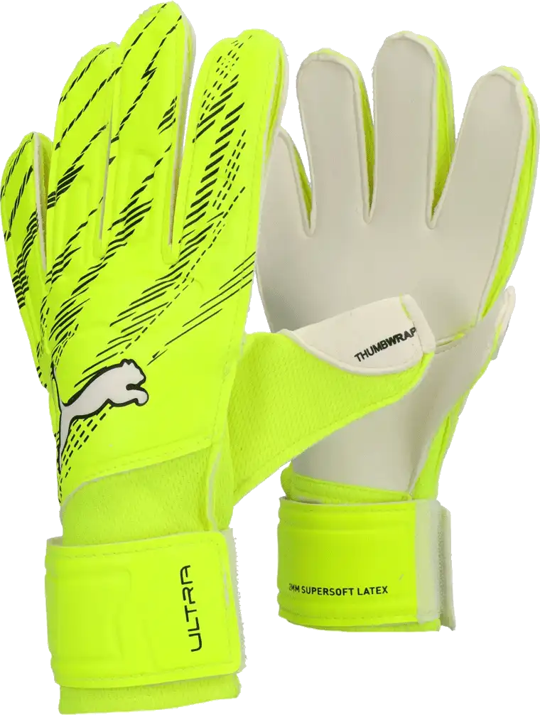 Pánské brankářské rukavice Puma Ultra Play RC limetka2