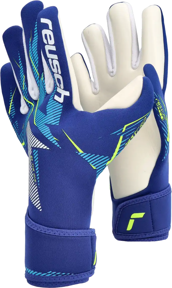 Dětské brankářské rukavice Reusch Fastgrip Fusion Advance modré