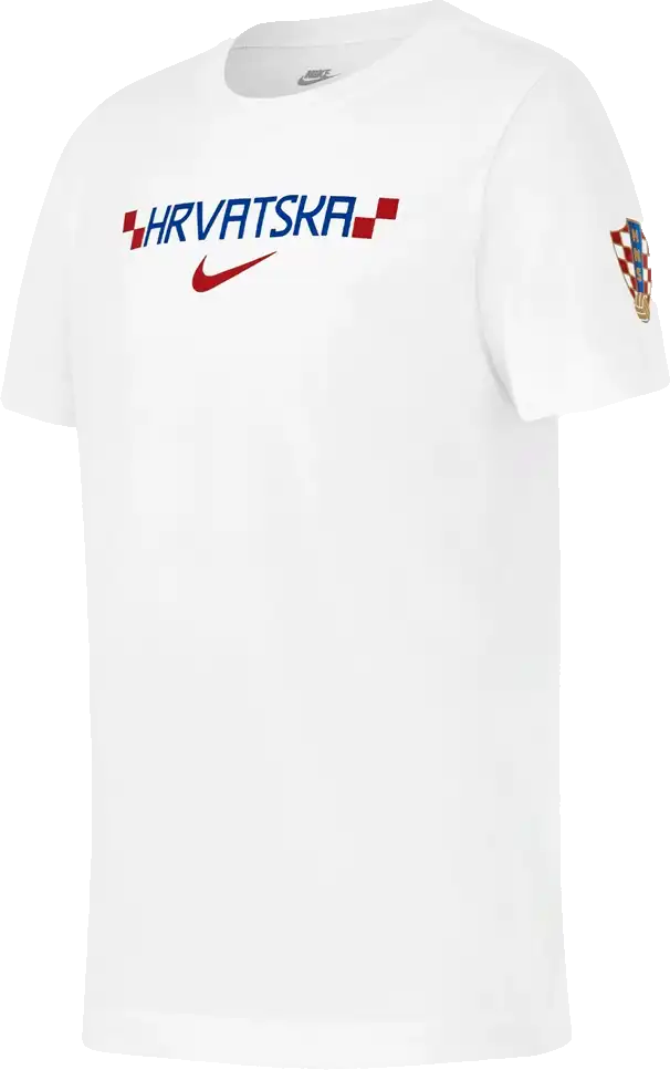 Dětské fotbalové tričko Nike Chorvatsko 2026 Graphic Tee bílé