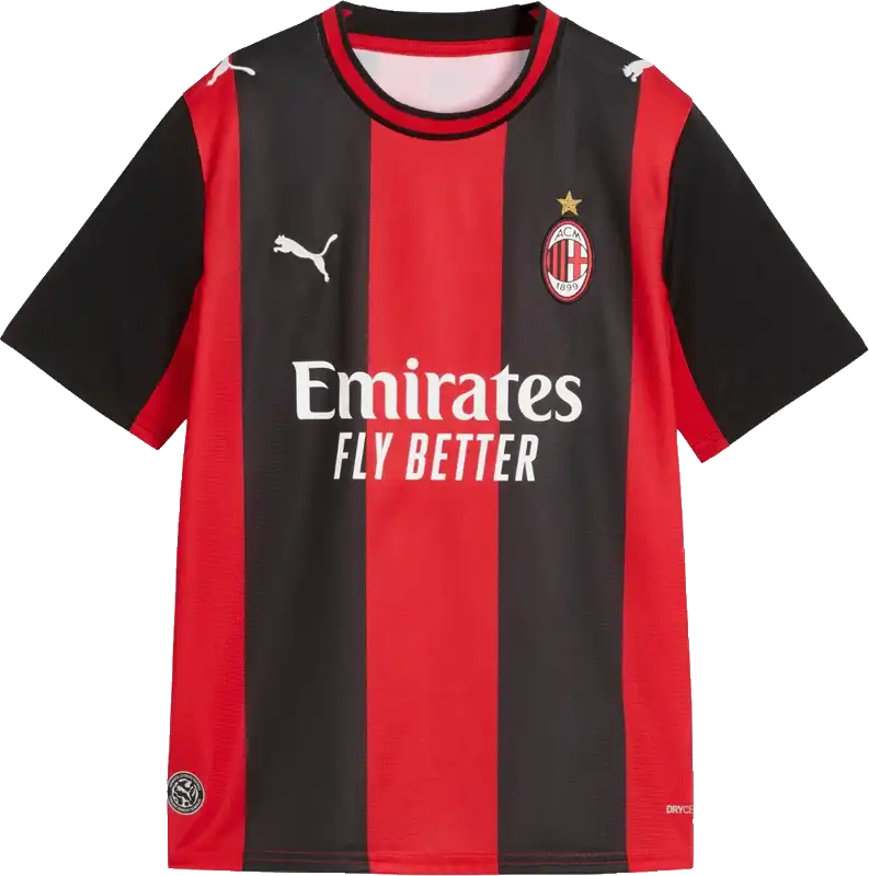 Dětský domácí fotbalový dres Puma AC Milan 26/27 černo-červený