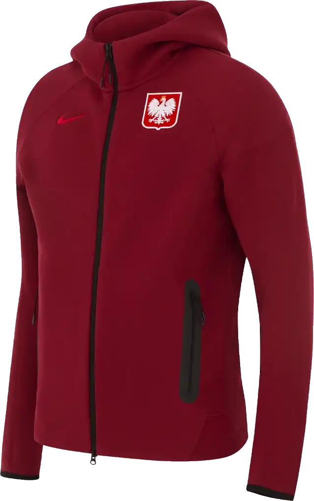 Pánská flísová mikina Nike Polsko 2026 Tech Fleece bordó