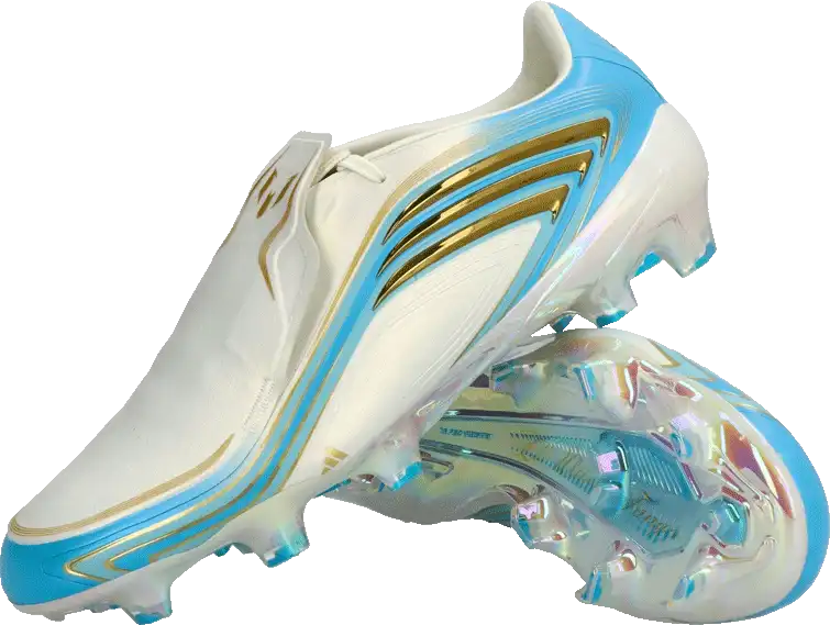 Pánské kopačky lisovky Adidas F50 Elite Messi FG bílo-blankytné