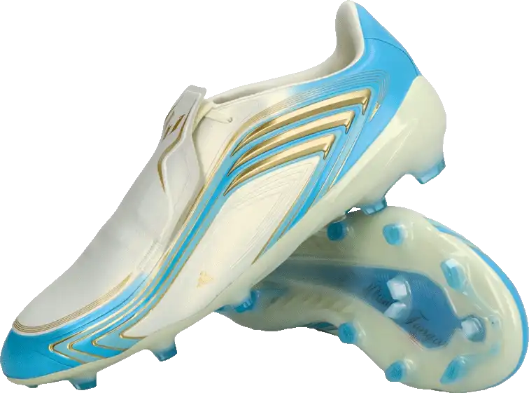 Dětské kopačky lisovky Adidas F50 Elite Messi FG bílo-blankytné