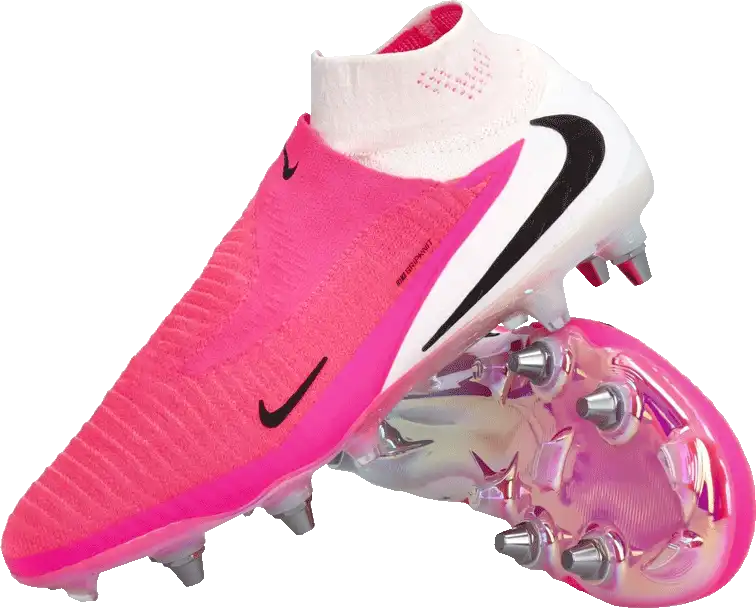 Pánské kopačky kolíky Nike Phantom 6 High Elite SG-PRO bílo-růžové