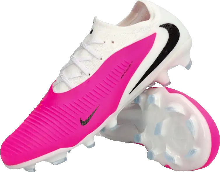 Pánské kopačky lisovky Nike Phantom 6 Low Pro FG bílo-růžové