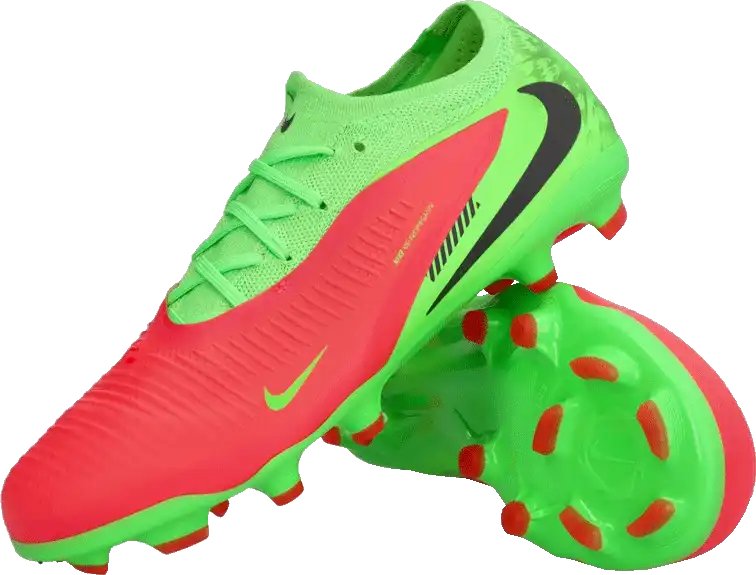 Dětské lisovky Nike Phantom 6 Low Pro Erling Haaland FG/MG zeleno-červené