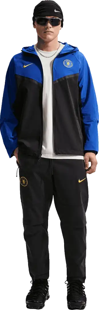 Pánské tkané fotbalové kalhoty Nike Chelsea FC 26/27 Tech černé