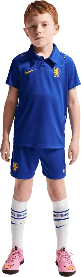 Dětská domácí fotbalová souprava Nike Chelsea FC 26/27 pro malé děti modrá