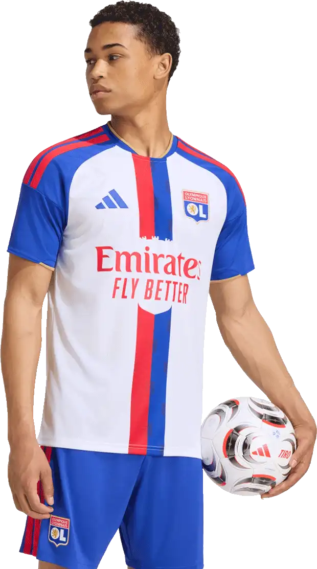 Pánský domácí fotbalový dres Adidas Olympique Lyon 26/27 bílo-modrý