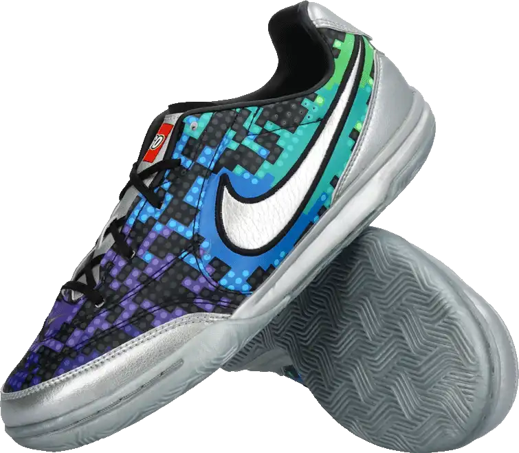 Dětské sálové kopačky Nike x LEGO Streetgato modro-stříbrné