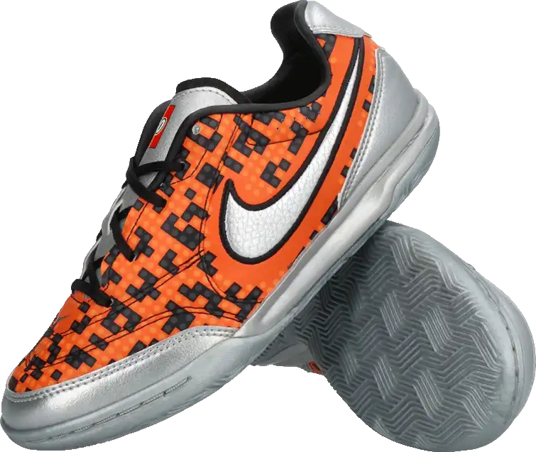 Dětské sálové kopačky Nike x LEGO Streetgato oranžovo-stříbrné