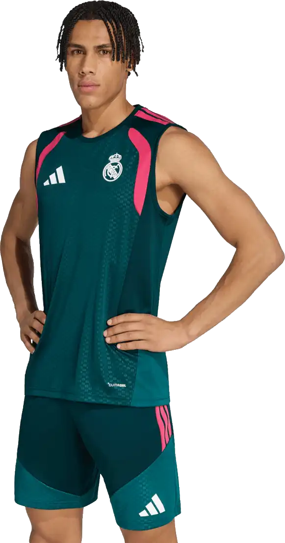 Pánské tréninkové tričko bez rukávů Adidas Real Madrid 26/27 zelené