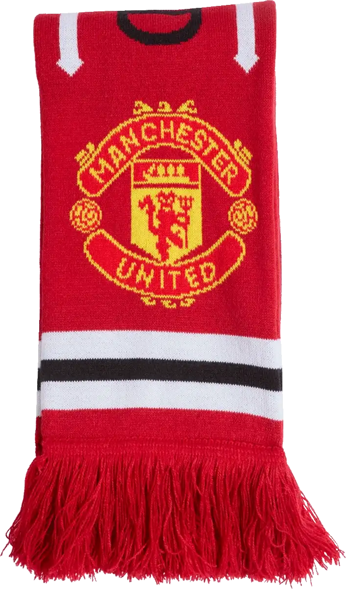 Unisex fotbalová šála Adidas Manchester United 26/27 červená 134x16