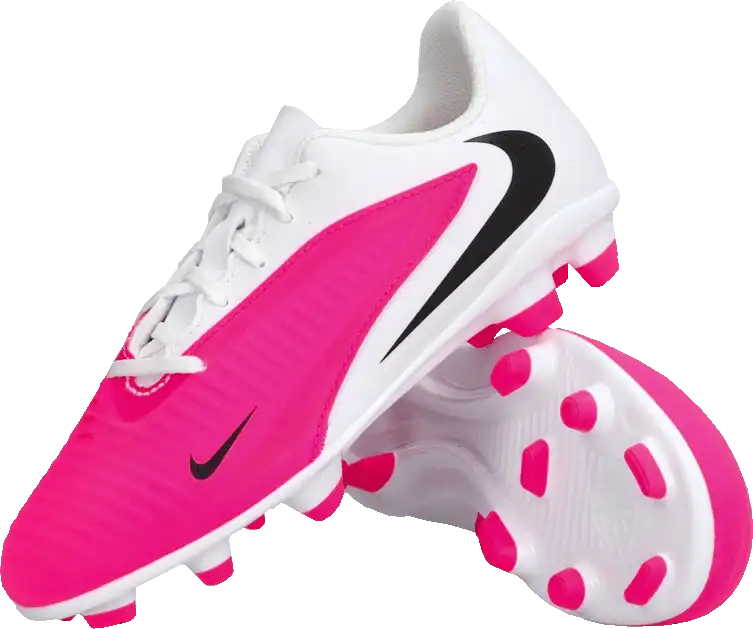 Dětské kopačky lisovky Nike Phantom 6 Low Club FG/MG bílo-růžové