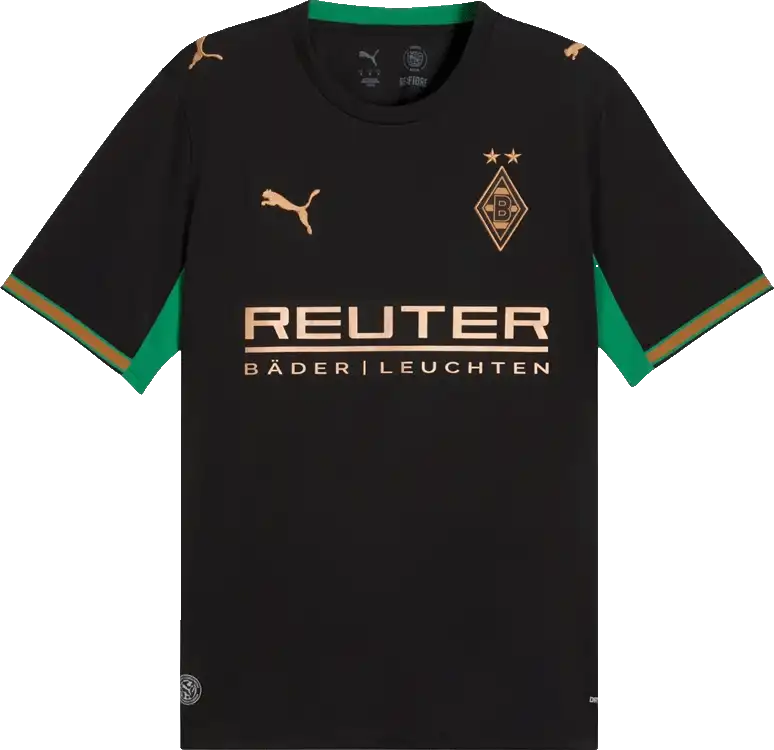 Pánský venkovní fotbalový dres Puma Borussia Mönchengladbach 26/27 černý