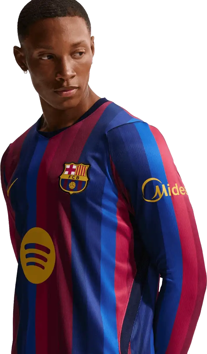 Pánský domácí dres Nike FC Barcelona 26/27 modro-červený dlouhý rukáv