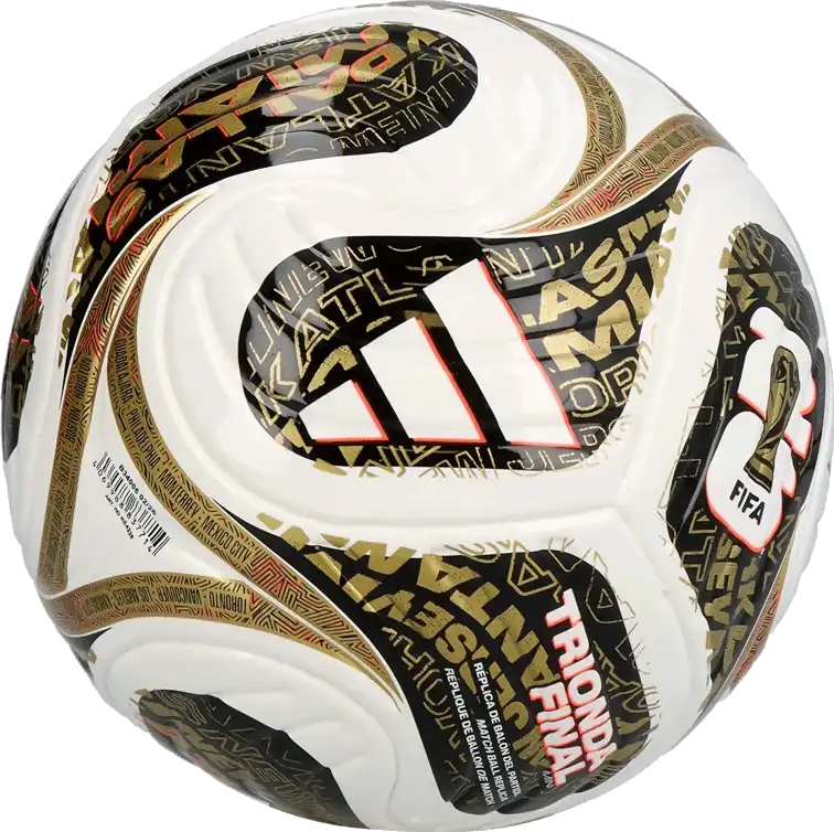 Fotbalový míč Adidas Trionda World Cup 2026 Finals velikost 1 Mini bílo-hnědý